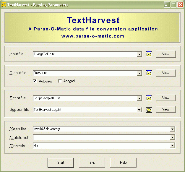 TextHarvest Screenshot